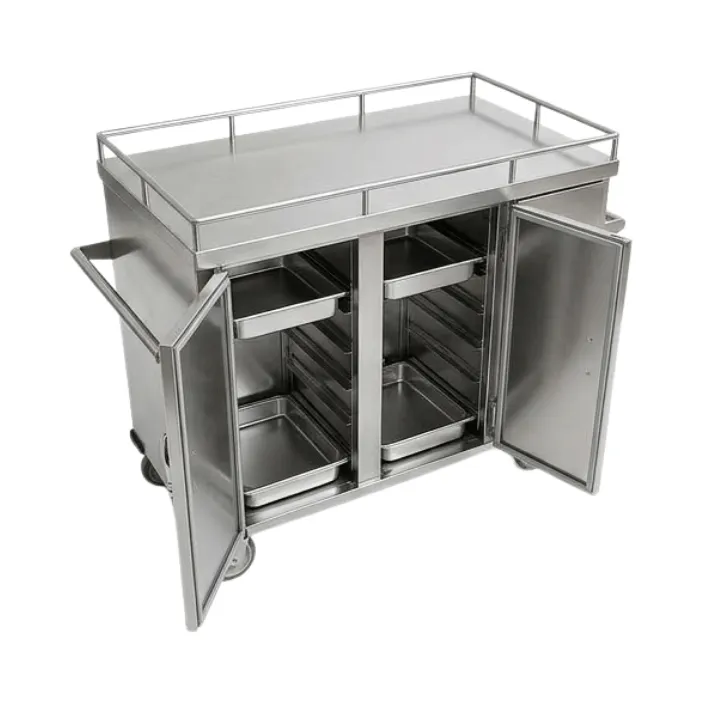 Food Warmer Trolley Stainless Steel SS304 - 24 Tray (130x60x120+8 cm) - Image 2