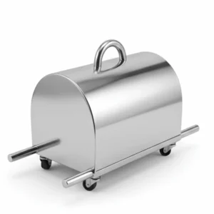 Kotak Infaq Stainless Steel Model Keranda (40x15x25 cm)