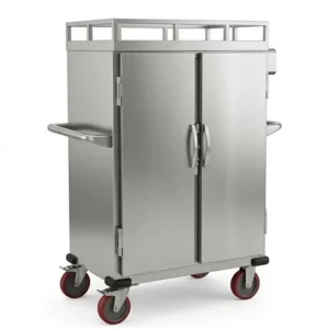 Food Warmer Trolley Stainless Steel SS304 - 16 Tray Digital (90x65x140+8 cm)