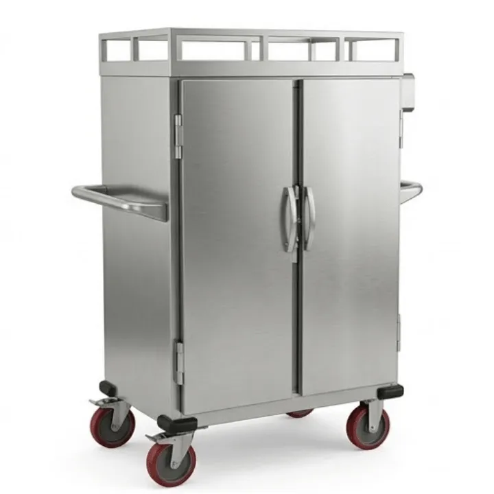 Food Warmer Trolley Stainless Steel SS304 - 16 Tray Digital (90x65x140+8 cm)