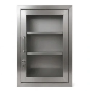 Kotak Obat P3K Dinding Stainless Steel SS304 Pintu Kaca (40x30x65 cm)