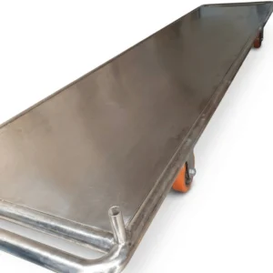 Keranda Jenazah Stainless Steel SS201 Knockdown Roda 4 Inch (210x55x40 cm)