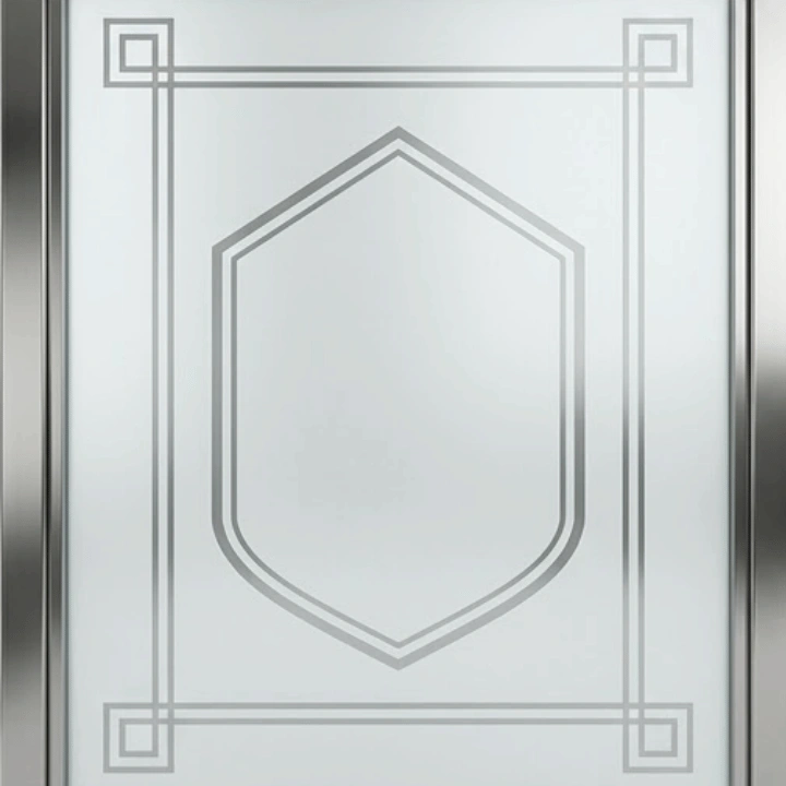 Pembatas Shalat Stainless Steel Akrilik Sandblast (200x40 cm) - Image 2