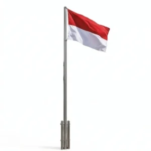 Tiang Bendera Outdoor Stainless Steel SS304 (Tinggi 5 - 11 Meter)
