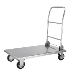 Universal Trolley Lipat Stainless Steel dengan Roda Rem (72x45x85 cm)
