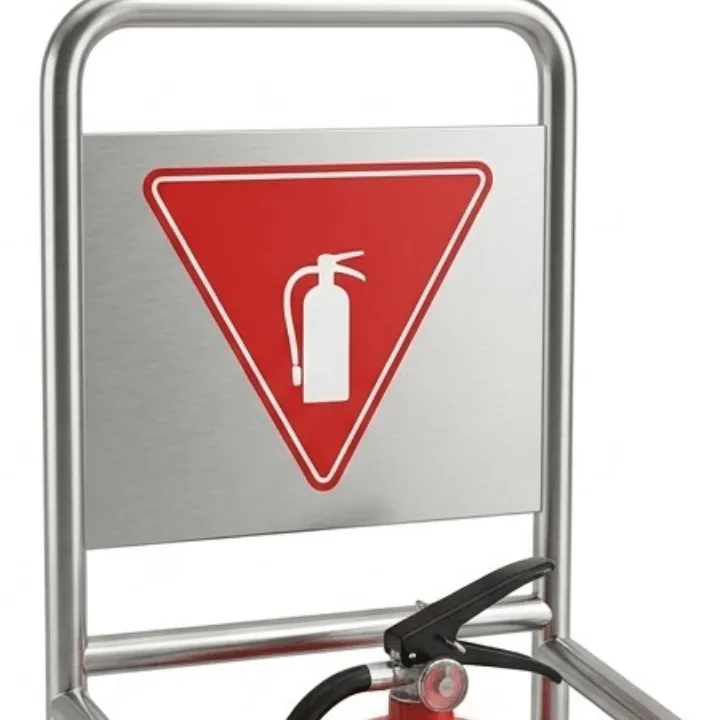 Stand Dudukan APAR Besi / Stainless Steel SS201 dengan Pelindung Karet Kaki (30x30x96/125 cm) - Image 2