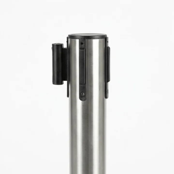 Tiang Antrean Stainless Steel Pita Tarik Retractable Barrier Stand (Tinggi 90 cm) - Image 2