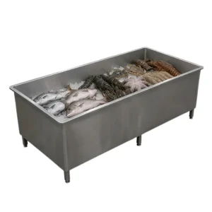 Bak Thawing Stainless Steel SS304 Bak Cuci Ikan Fish Sink (150x60x50 cm)