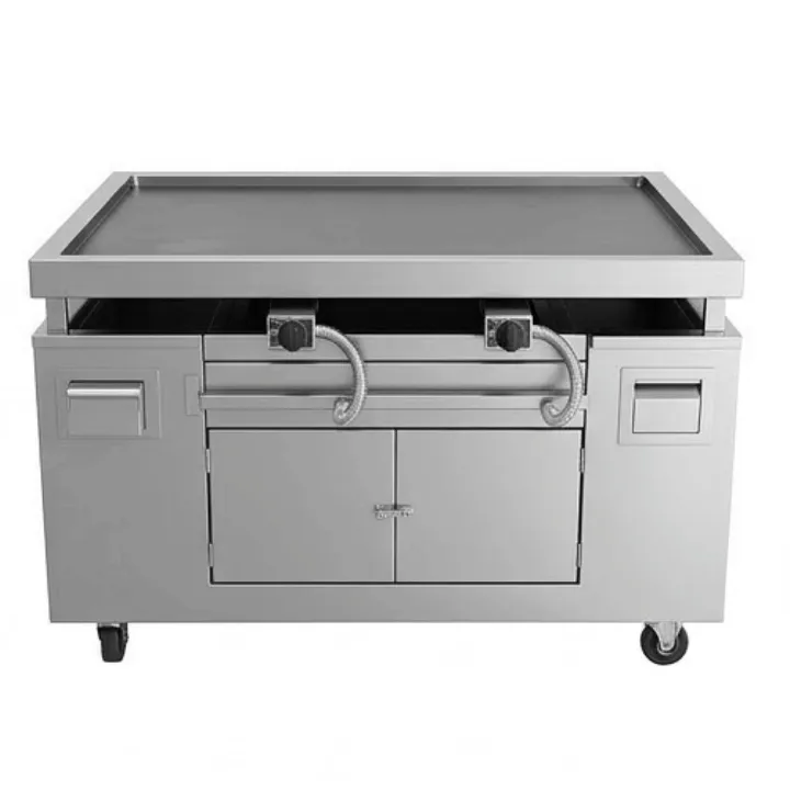 Cabinet Teppanyaki Stainless Steel SS304 Meja Teppanyaki Grill (120x70x85 cm) - Image 2
