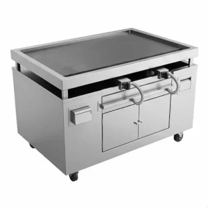 Cabinet Teppanyaki Stainless Steel SS304 Meja Teppanyaki Grill (120x70x85 cm)
