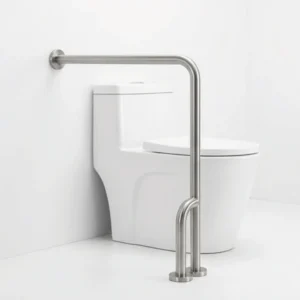 Handrail Stainless Steel L-Shape Floor to Wall (70x85 cm) - Pegangan Kamar Mandi Disabilitas / Lansia