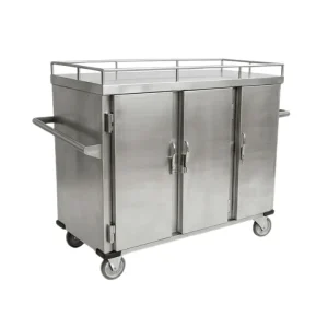 Food Warmer Trolley Stainless Steel SS304 - 24 Tray (130x60x120+8 cm)