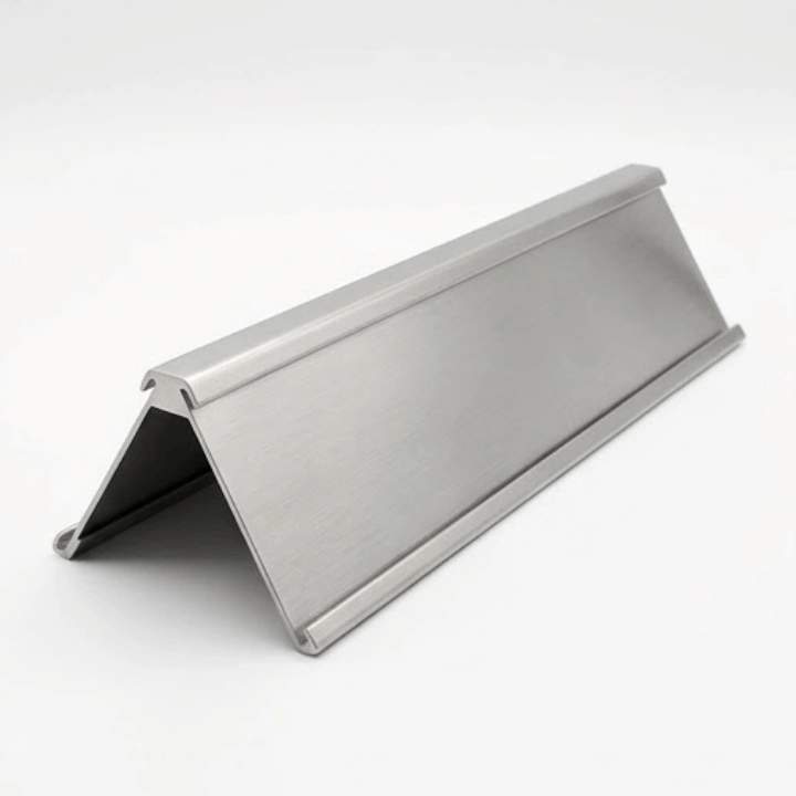 Name Plate Meja Alumunium 2 Sisi (Two Side Name Holder 8 Inch)