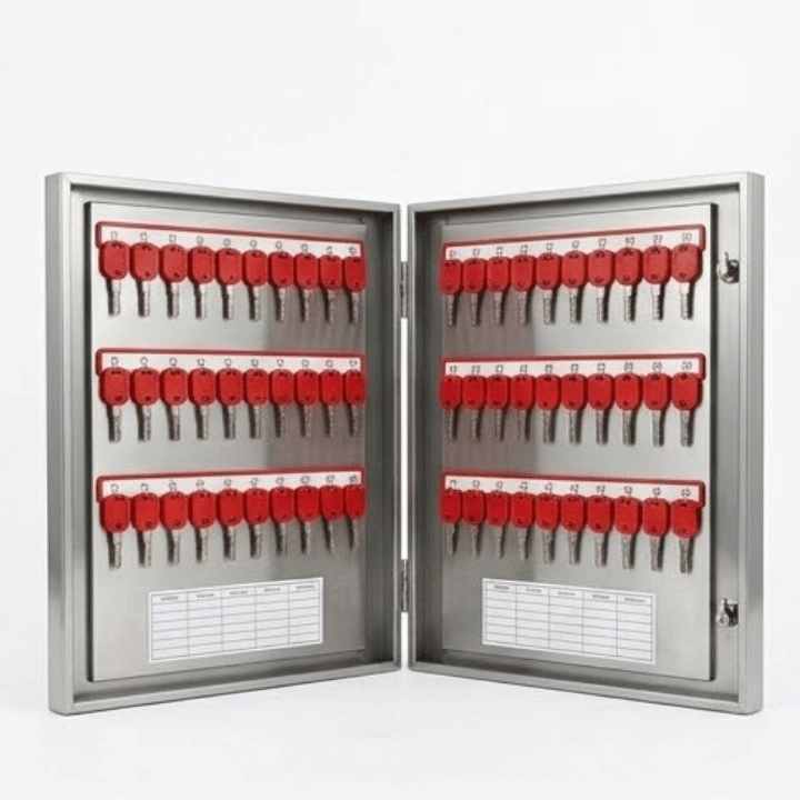 Kotak Kunci Besi Dinding Isi 60 Gantungan (Key Box Storage)