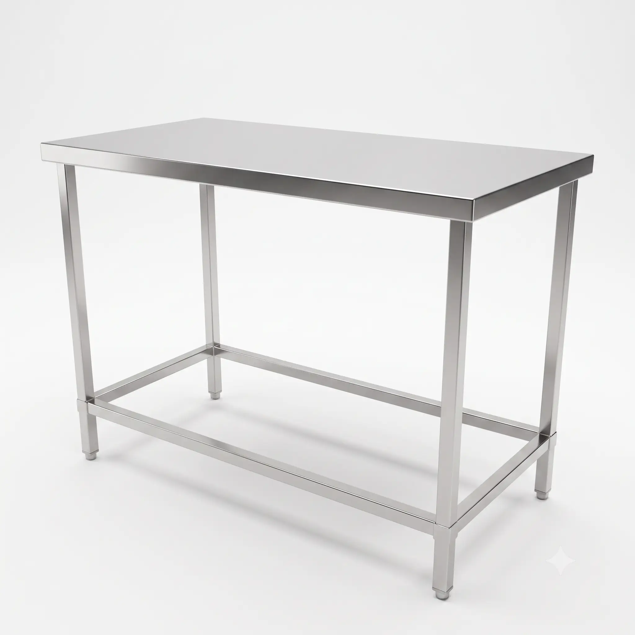 Meja Kerja Stainless Steel 1 Susun / Work Table Stainless Steel (P100 x L60 x T80 cm)