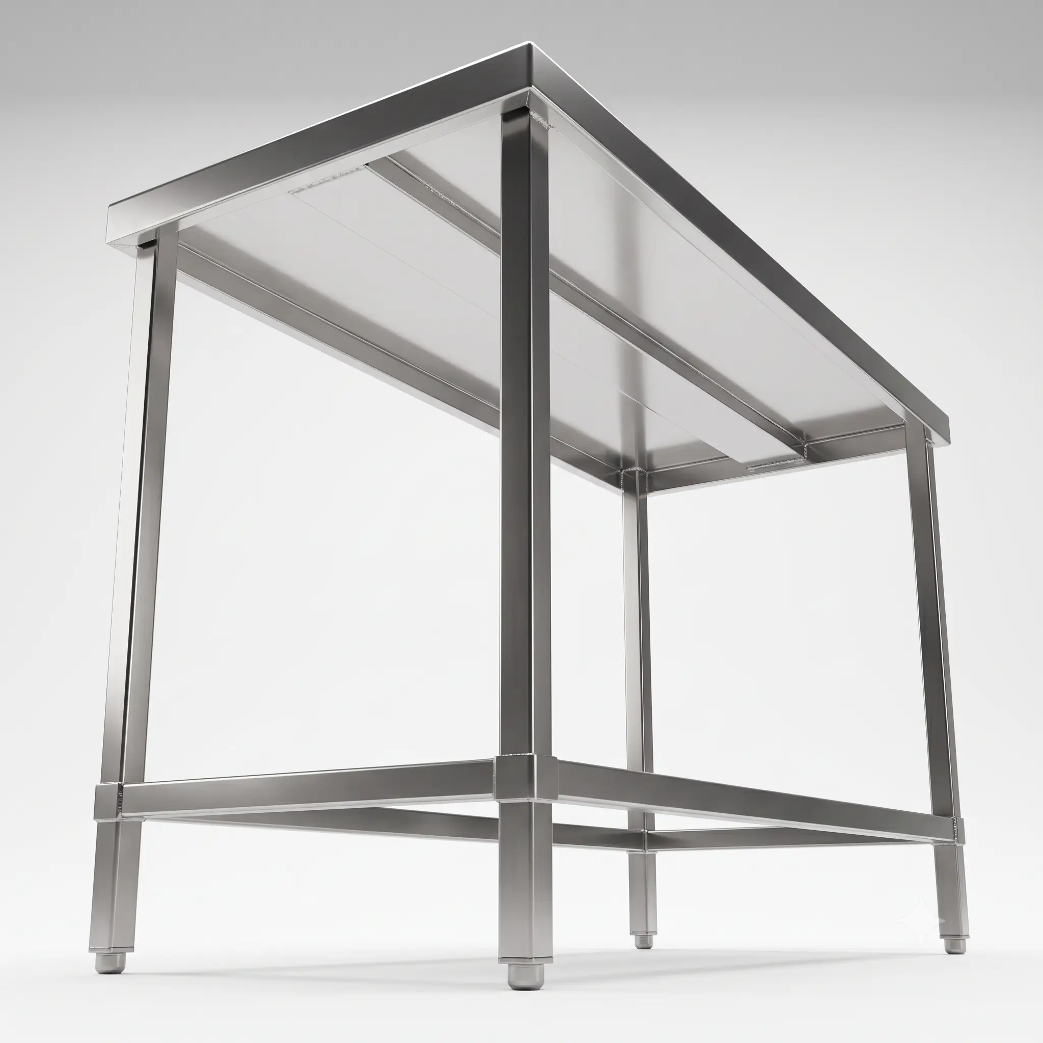 Meja Kerja Stainless Steel 1 Susun / Work Table Stainless Steel (P100 x L60 x T80 cm) - Image 2